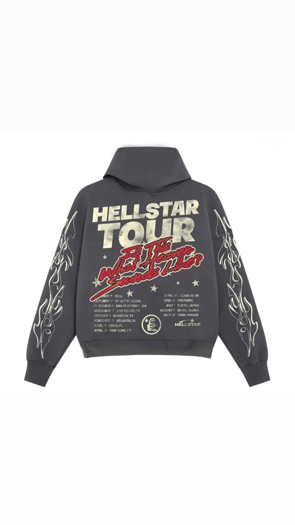 Hellstar Records Tour Hoodie Faded Black