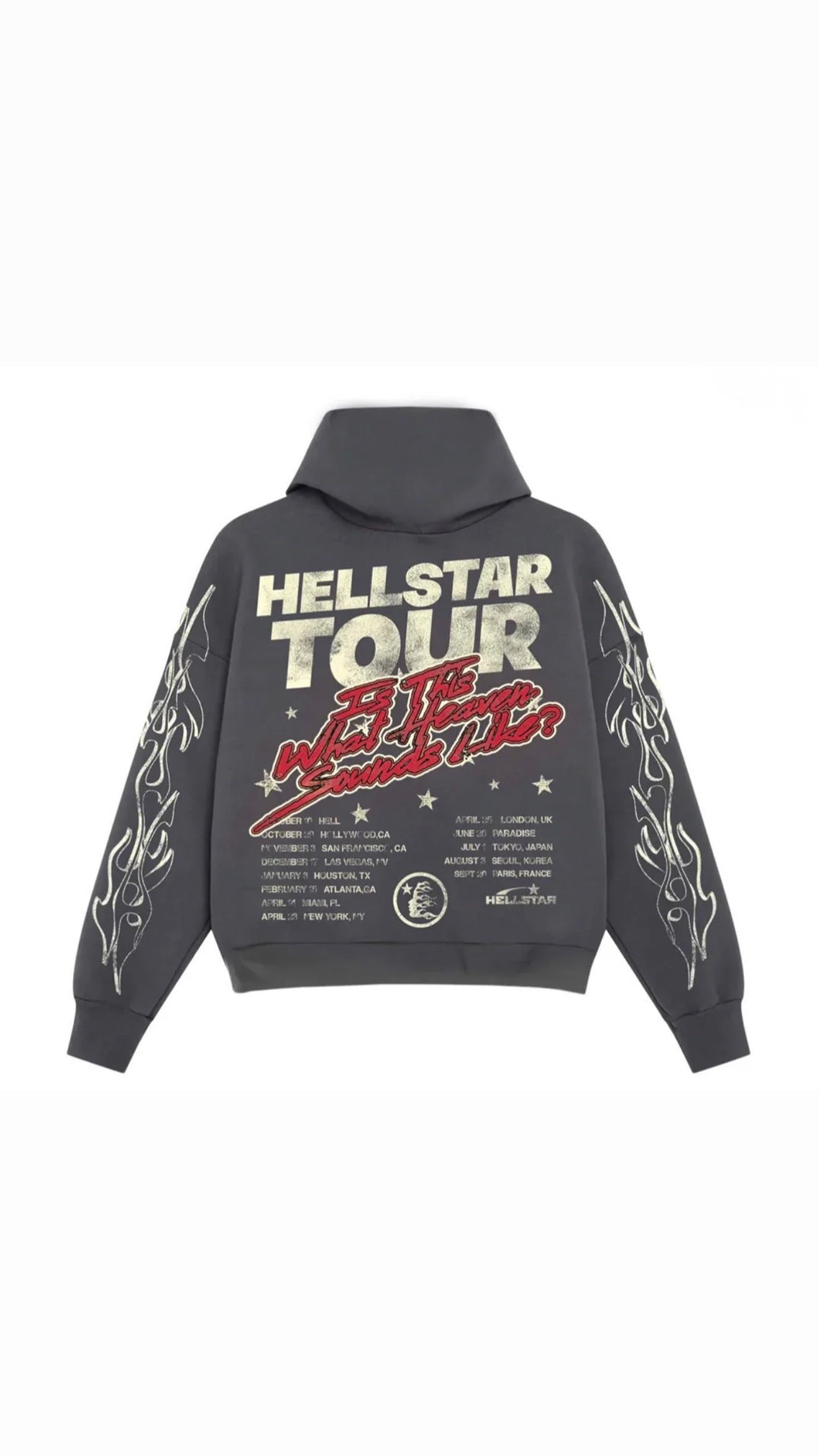 Hellstar Records Tour Hoodie Faded Black